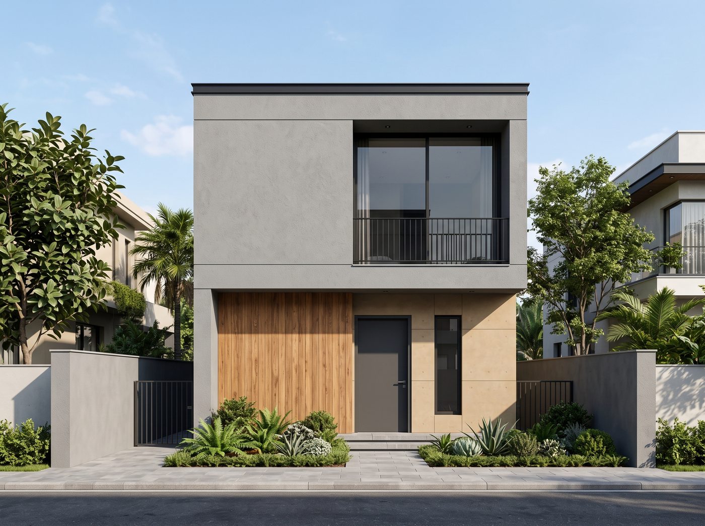 Minimalist house front elevation in DHA Lahore โ Abdul's Venture, DHA Lahore