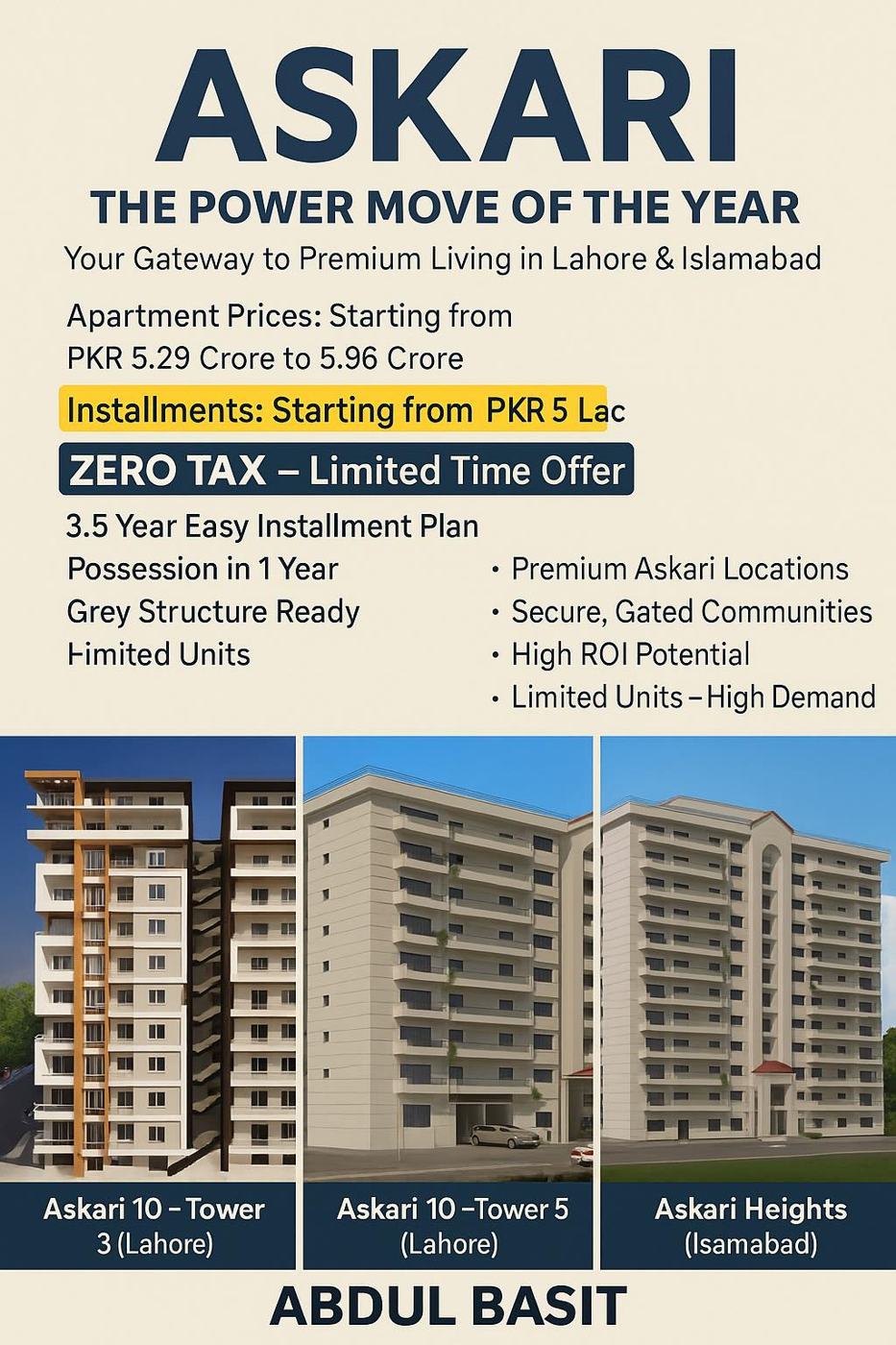 Askari Heights, DHA Phase 4, Islamabad — Abdul's Venture, DHA Lahore