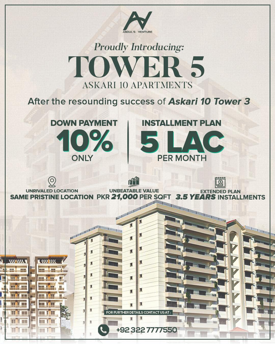 Askari 10 — Tower 5, Askari 10 — same pristine location, DHA Lahore — Abdul's Venture, DHA Lahore