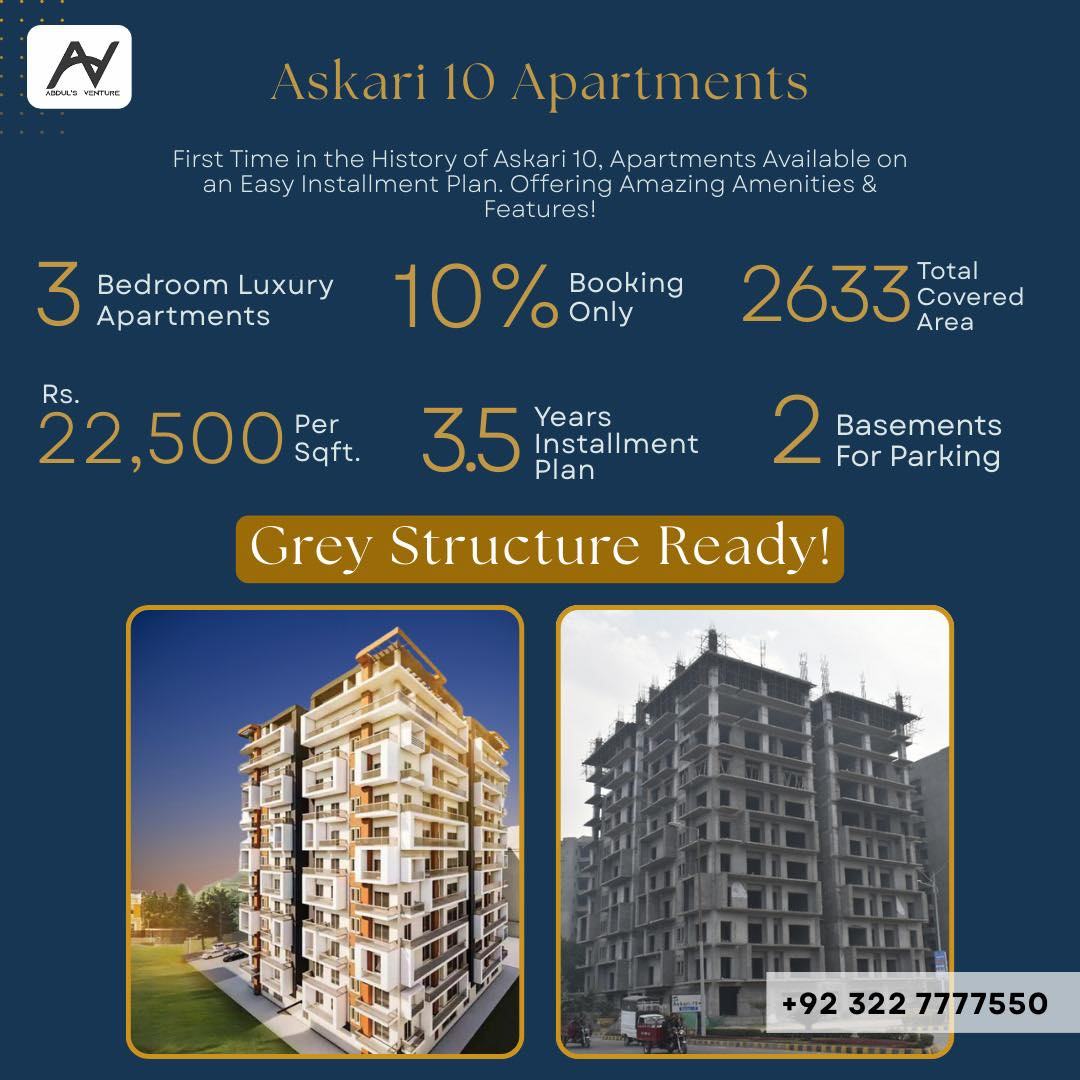 Askari 10 — Tower 5 photo 2, Askari 10 — same pristine location, DHA Lahore — Abdul's Venture, DHA Lahore